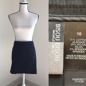 Size 16 Bisou Bisou Black Straight Skirt